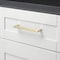 Gliderite Hardware 6-1/4 in. Center to Center Solid Square Bar Pull Champagne Gold 21683-160-CHPG-1 - alternate 2